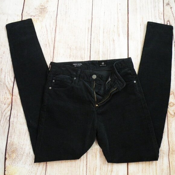 AG Adriano Goldschmied The Farrah high rise Skinny Corduroy Navy size 38 - Picture 2 of 6